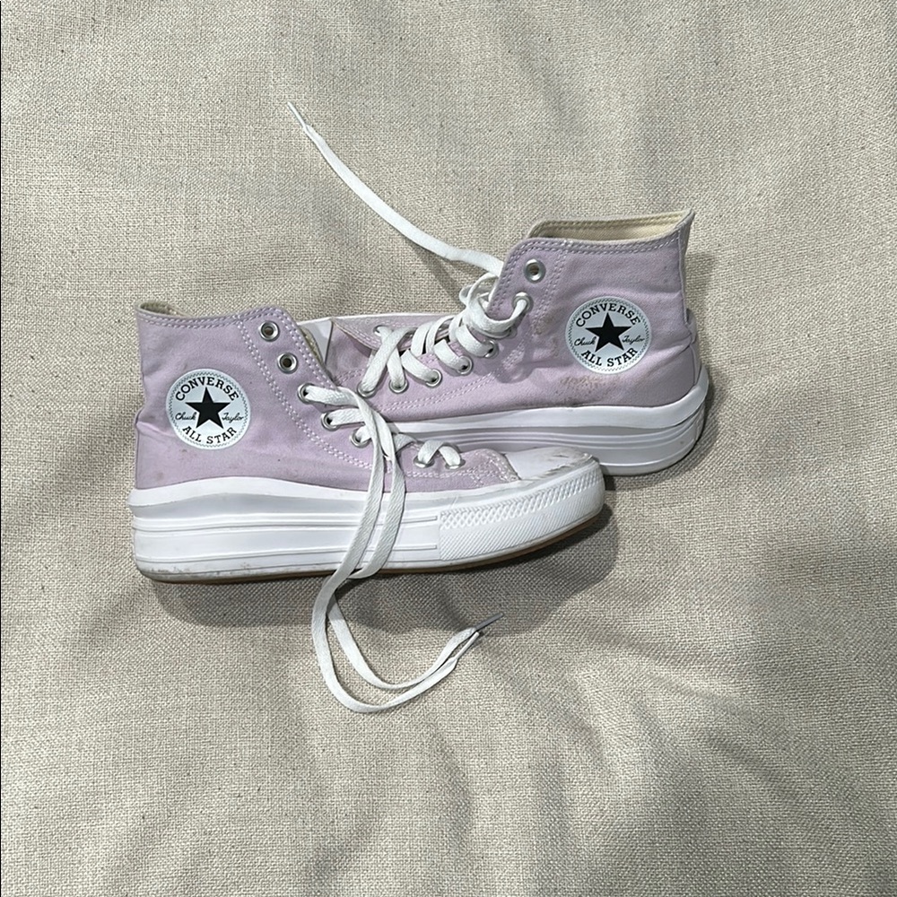 Converse All Star High-Top Sneakers in Light Purple
